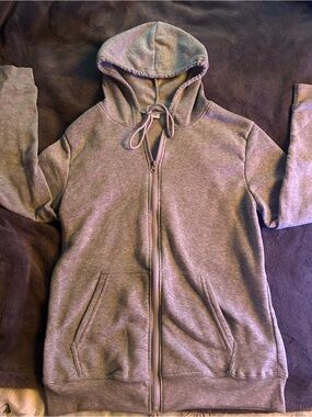Amazon Women’s Light Gray Full-Zip Hoodie